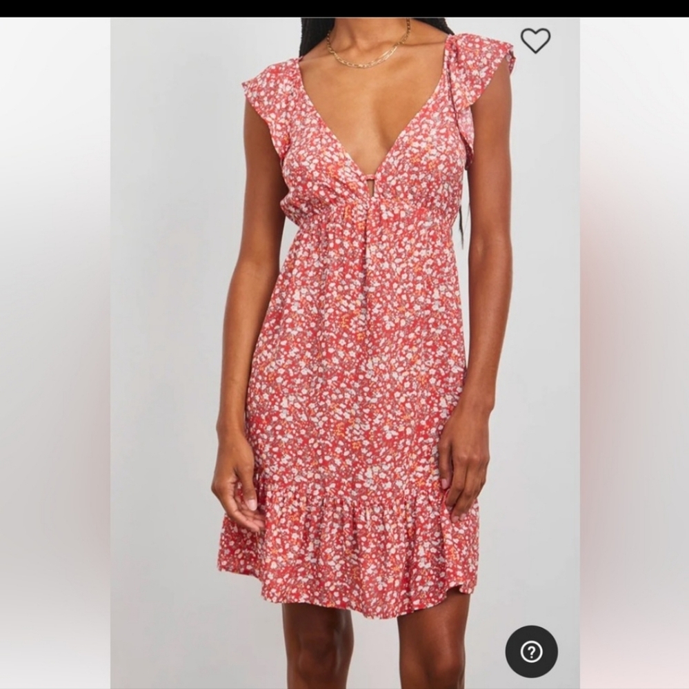 Rails Anika Mini Dress in Red Ditsy Floral dress